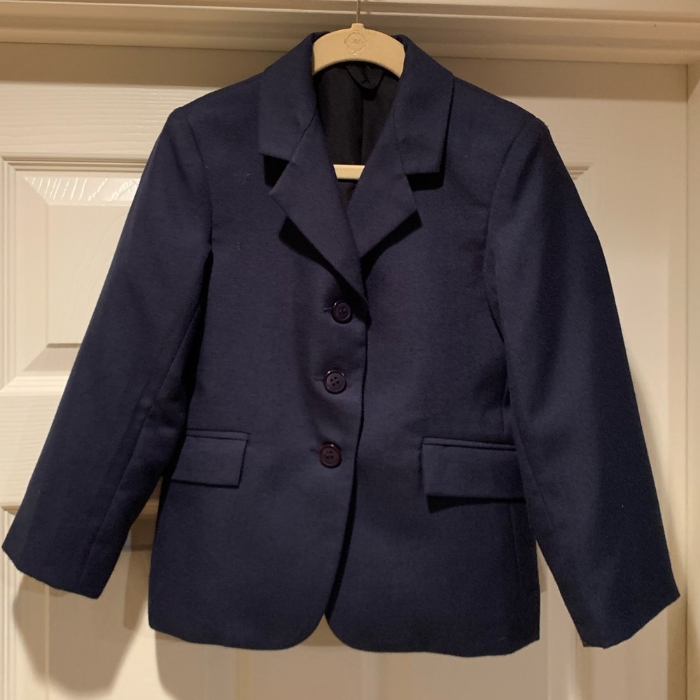 TuffRider Girls Equestrian Riding Show Coat Navy